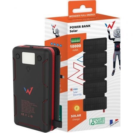 Wonder Wonder WX10S Powerbank Solar 10000mAh Negro Wonder Wonder WX10S Powerbank Solar 10000mAh Negro